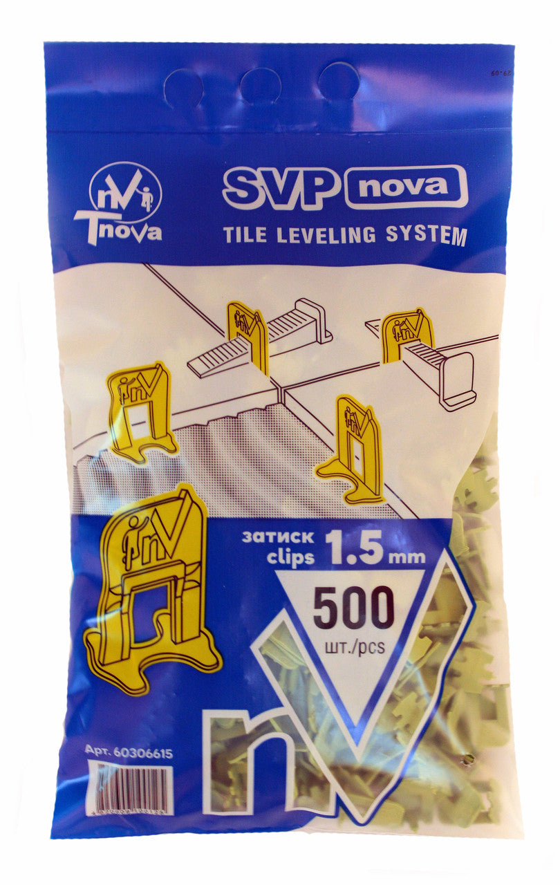 Clips für Fliesennivelliersystem 1,5 mm (500 Stk.) TnoVa