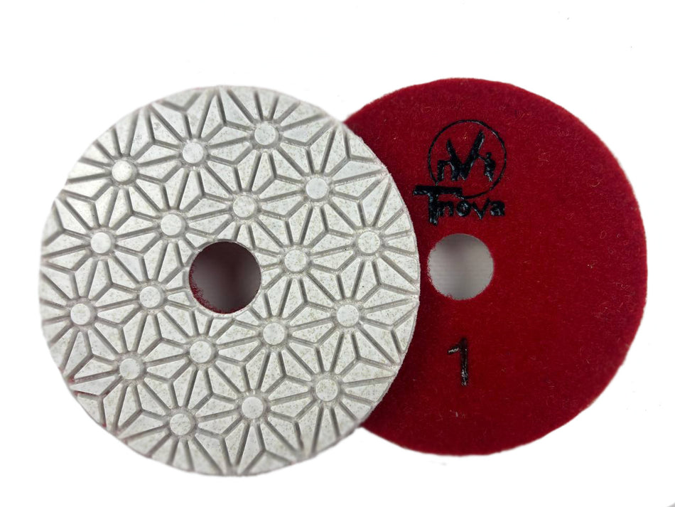 Diamant Schleifpad Blume 100 mm – Nassschliff T-Nova