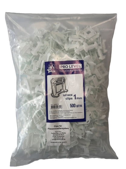 Clips für Fliesennivelliersystem Pro Level 1 mm (500 Stk.) TnoVa