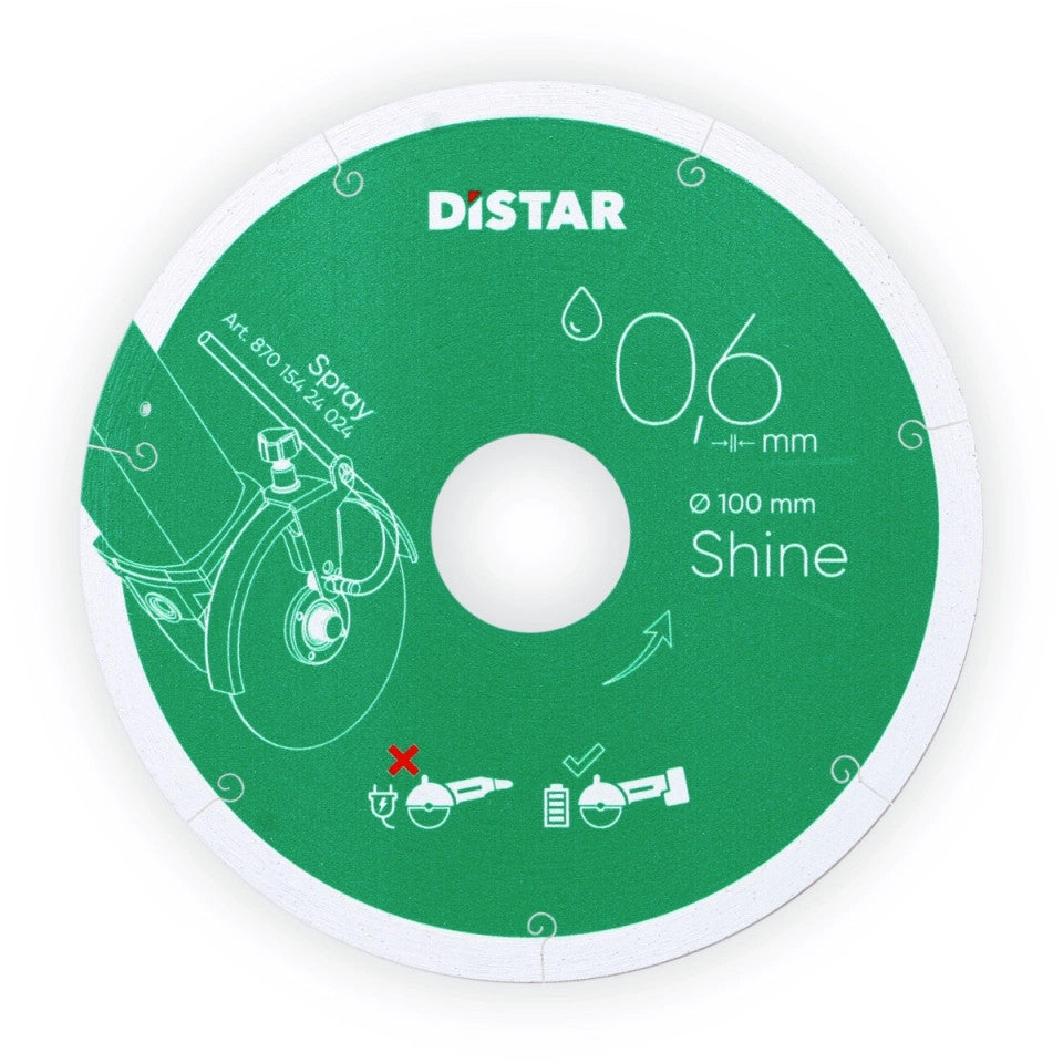 Diamantscheibe SHINE 0,6mm/100mm + SPRAY System DISTAR