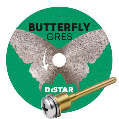 Butterfly Gres 4er-Set DISTAR – 45 mm Diamantscheibe mit & ohne PIN